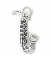 Breloque en argent sterling pour saxophone .925 x 1 Breloques de musique pour saxaphone