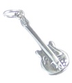 Breloque en argent sterling pour guitare électrique .925 x 1 Breloques de groupe de musique pour guitares