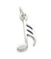 Music 32nd Note charm i sterling silver .925 x 1 Musician Notes charm