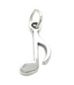 Music 8th Note charm i sterling silver .925 x 1 Musician Notes charm