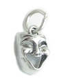 Comedy Mask TINY charm i sterling silver .925 x 1 Drama Masks berlocker