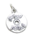 CD Compact Disc charm i sterling silver .925 x 1 CDS -skivor Musik charm