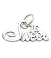 Sweet 16 Sexton charm i sterling silver .925 x 1 16th Birthday charm