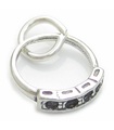 Ring Sterling Silber Charm .925 x 1 Verlobungs Hochzeit Ewigkeitsringe