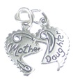 Mother - Daughter sterling silver charm .925 x1 Mothers Daughters charms