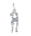 Boy and Girl Kissing sterling silver charm .925 x 1 Love Loving couples