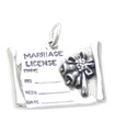 Ciondolo in argento sterling licenza di matrimonio .925 x 1 ciondoli certificato di matrimonio