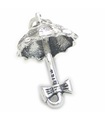 Paraply med rosett sterling silver charm .925 x1 väderparaply charm