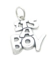 Es ist ein Junge Sterling Silber Charm .925 x 1 Baby Babys Neugeborenen Charms