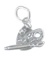 Künstlerpaletten-Charm aus Sterlingsilber .925 x 1 Künstlerpaletten-Kunstanhänger