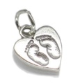 Baby Footprints berlock i sterlingsilver .925 x 1 berlocker