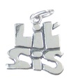 Lil Sis berlock i sterling silver .925 x 1 Lilla syster systrar berlocker