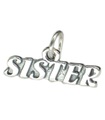 Schwester Sterling Silber Charm-Anhänger .925 x 1 Familie und Schwestern Charms