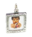 Fotohalter Sterling Silber Charm-Anhänger .925 x 1 Foto-Charms