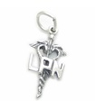 LPN lizenzierte praktische Krankenschwester Sterling Silber Charm .925 x 1 Krankenschwester Charms