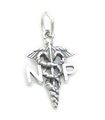 NP Nurse Practitioner berlock i sterlingsilver .925 x 1 medicinsk charm