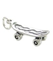 Charm de plata esterlina para patineta 925 x 1 Charm de patineta patinadora patinadora