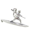 Charm de plata de ley Surfer .925 x 1 Charms de surf de surf