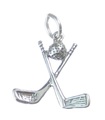 Golfschläger mit Ball Sterling Silber Charm .925 x 1 Golfer Golfschläger