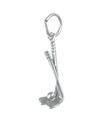 Mazze da golf con ciondolo in argento sterling con pallina .925 x 1 Mazze da golf per golfisti