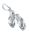 Flip Flops charm i sterling silver .925 x 1 Sandaler Skor Skor charm