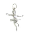 Ice Skater charm i sterling silver .925 x 1 Skating skridskor