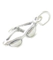 Ciondolo in argento sterling per occhiali da sole .925 x 1 Ciondoli per le vacanze Occhiali da sole