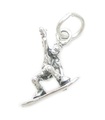 Snowboardåkare sterling silver charm .925 x 1 Snowboarding Snö charm