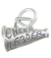 Cheerleaders Megaphone 2D sterling silver charm .925 x1 Cheerleader charm