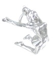 Cheerleader charm i sterling silver .925 x1 Cheerleaders Cheerleading berlocker