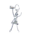 Cheerleader charm i sterling silver .925 x 1 Danser Cheerleaders berlocker