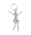 Cheerleader charm i sterling silver .925 x 1 Cheerleaders Danser charm