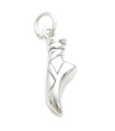 Chaussure de ballerine et breloque en argent sterling pied .925 x 1 breloques de chaussures de ballet