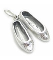 Charme de chaussures de ballet en argent sterling .925 x 1 charmes de chaussures de ballerine