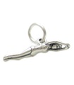 Schwimmerin Sterling Silber Charm .925 x 1 Schwimmer und Schwimmen Charms