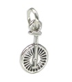 Encykel charm i sterling silver .925 x 1 Cykelberlock med en hjul