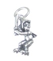 Baseball Batter 2D sterling silver charm .925 x1 Base Ball Batters charms