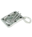 Pool Snooker -bord charm i sterling silver .925 x 1 berlocker