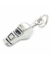 Referee whistle sterling silver charm .925 Ref Football Soccer charms