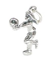 Kvinnlig volleybollspelare charm i sterling silver .925 x 1 volleyboll