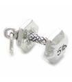 Ciondolo in argento sterling con manubri .925 x 1 bar Bell Weight Weights charms