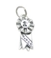 1st Place Ribbon charm i sterling silver .925 x 1 Vinnare Vinnande charm