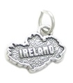 Ierland kaart sterling zilveren bedel .925 x 1 Irish Irland Country bedels