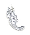 Mexiko karta sterling silver charm .925 x 1 mexikansk country charm