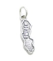 Sweden map sterling silver charm .925 x 1 Swedish Country charms