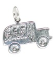 School Bus 2D sterling silver charm .925 x 1 Buses Busses charms