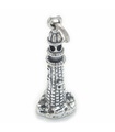 Charm i fyrkantigt silver .925 x 1 Light House hus charm