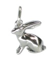 Hare sterling silver charm ITS NOT A RABBIT .925 x 1 Rabbits and Hares