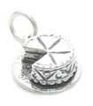 Ciondolo in argento sterling per torta .925 x 1 compleanno compleanno torte cibo charms