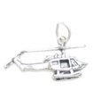 Helicopter 2D sterling silver charm .925 x 1 Chopper Helicopters charms